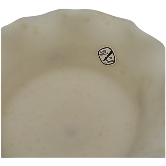 FENTON vintage signed glass custard dish - Picture 4 of 13